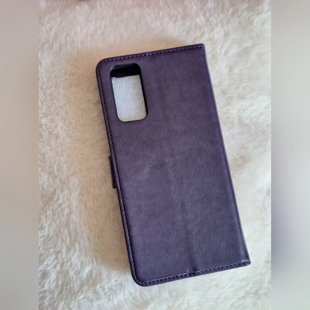 Monasay Purple Leather Phone Wallet Case Samsung Galaxy S20 FE NIB